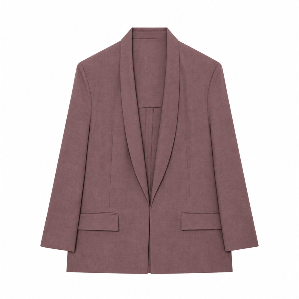 Women’s Plus Size Dusty Rose Shawl Collar Blazer