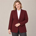 Women's Plus-Size Burgundy Workwear Blazer