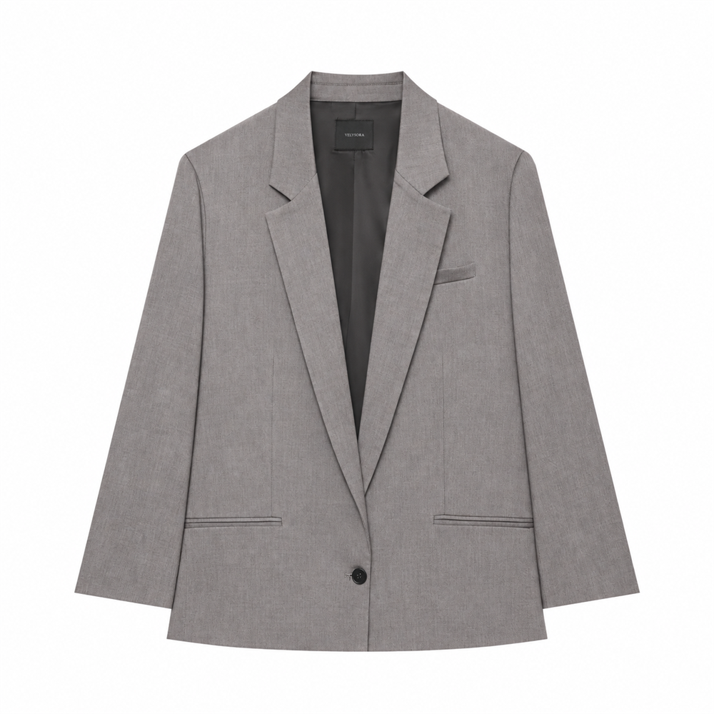 Women’s Plus-Size Grey Tailored Trouser Suit