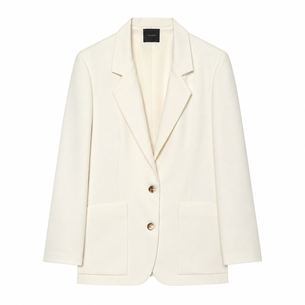 Women’s Plus Size Ivory Workwear Blazer