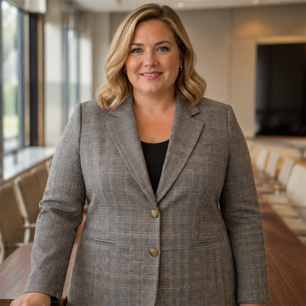 Women’s Signature Plus-Size Check Blazer